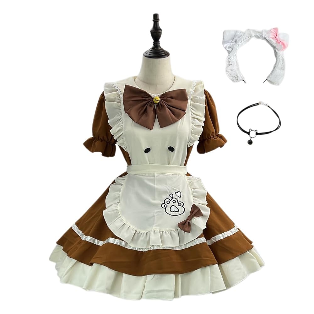 Amazon.co.jp: [TYYRBMG] メイド服 レディース 4点セット